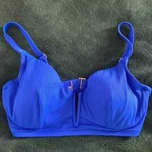 Royal blue underwire bathing suit top